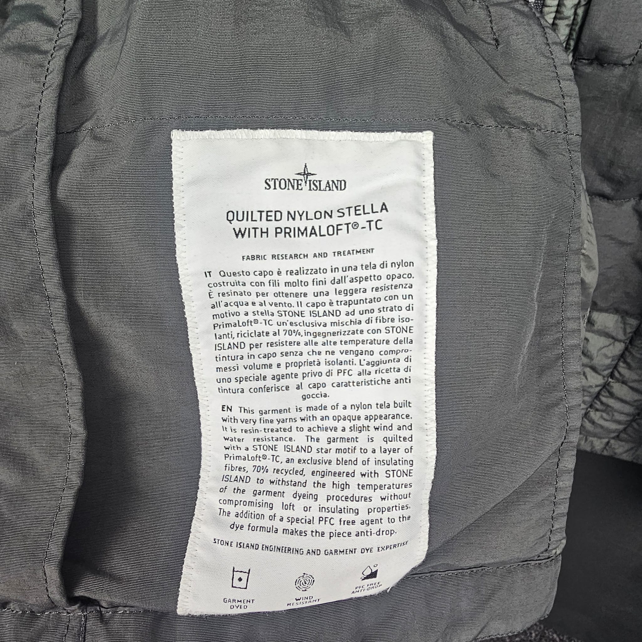 Stone Island Quilted Nylon Stella with Primaloft -TC Jacket