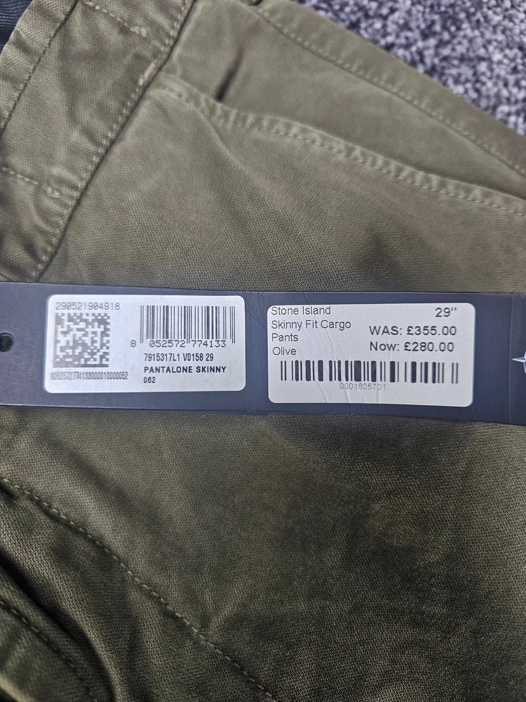 Stone Island Skinny Fit Cargo Pants