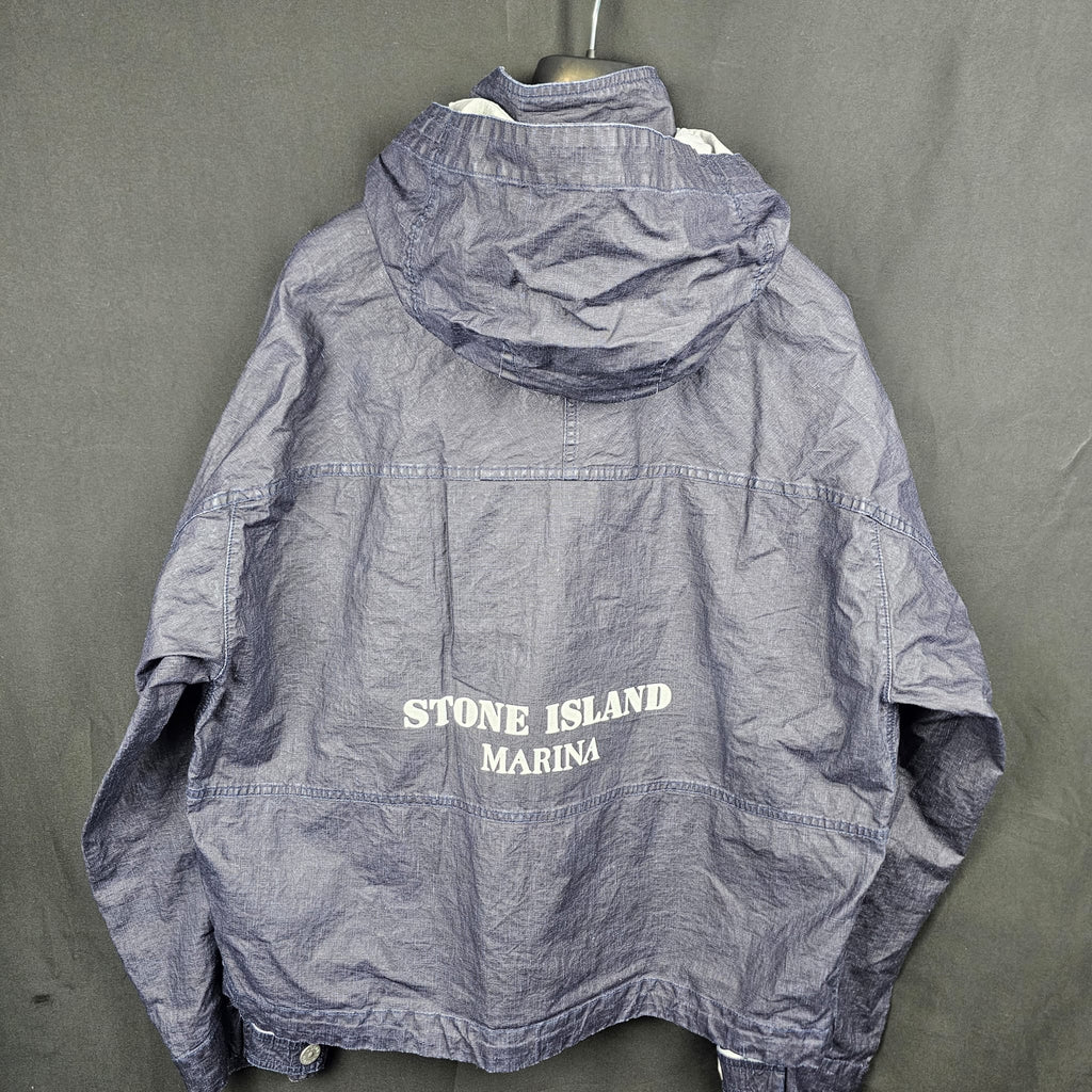 Stone Island Marina Detachable Hood Plated Lino Jacket